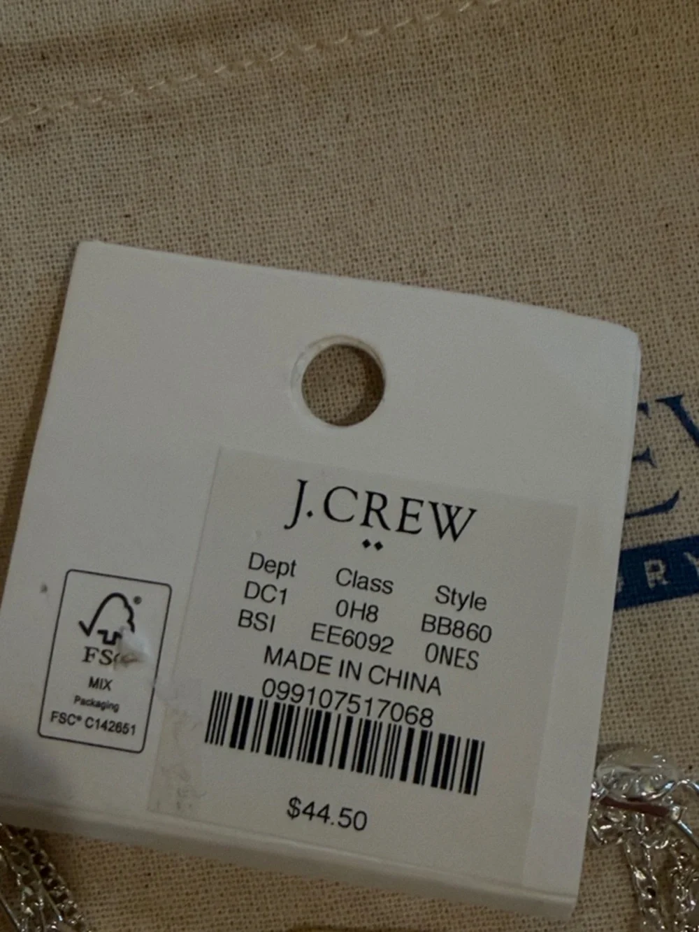 J. Crew Silver Three-Layer Necklace/NWT - Picture 9 of 9